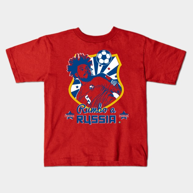 Panama 'Rumbo a Russia!' Kids T-Shirt by bumfromthebay